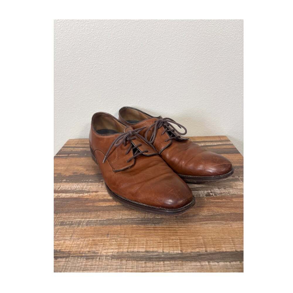 Johnston & Murphy Men's Brown Leather Lace Up Oxford Dress Shoes Size 11